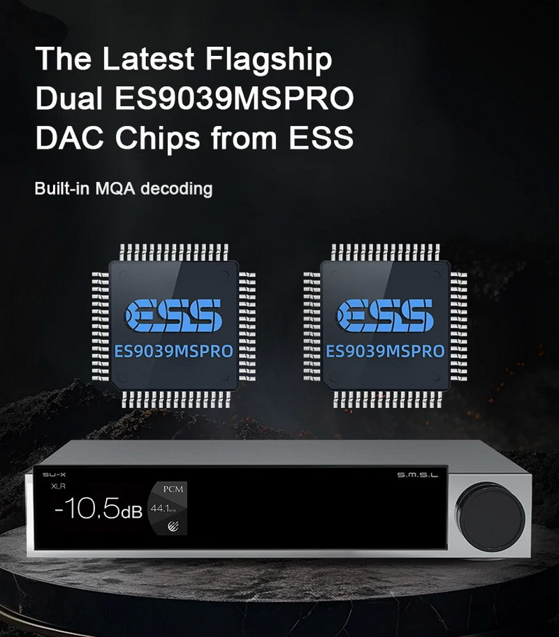 SMSL SU-X Audio DAC ตั้งโต๊ะชิป ES9039MSPRO x2 รองรับ MQA, LDAC, Hi-Res ประกันศูนย์ไทย