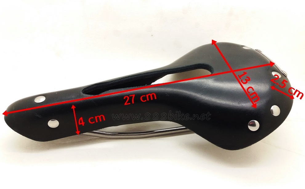 เบาะจักรยาน VINCITA SADDLE หนังแท้ ร่องกลาง, SL05-02