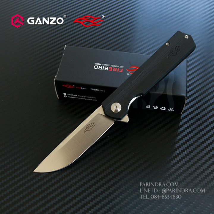 มีดพับ Ganzo กานโซ่ รุ่น FH11-BK D2 Steel ด้ามสีดำสนิท ของแท้ 100%