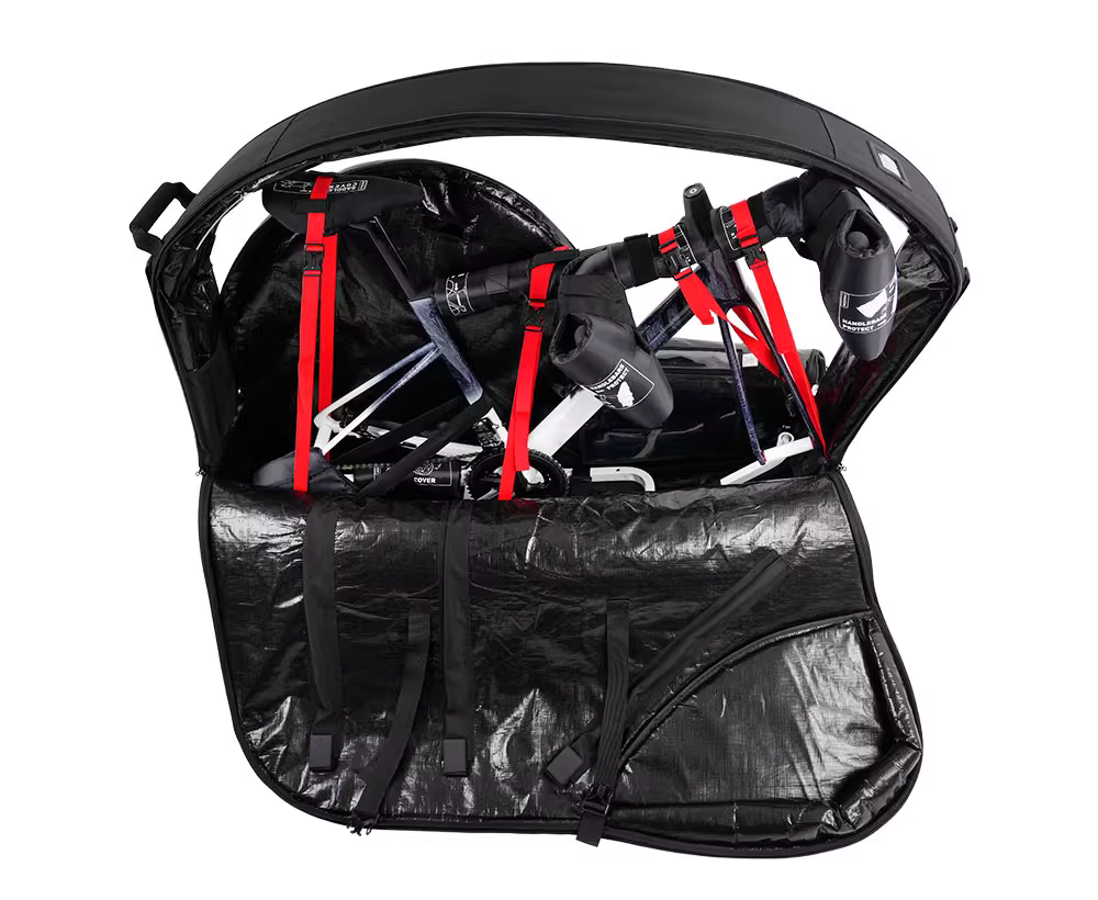 NOOYAH BK015 Pro Bike Travel Case – No Need to Remove Handlebars or Pedals | Full 16-Piece Protection Kit