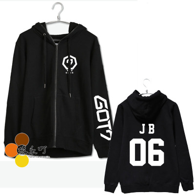 เสื้อฮู้ดซิปหน้า GOT7 2014