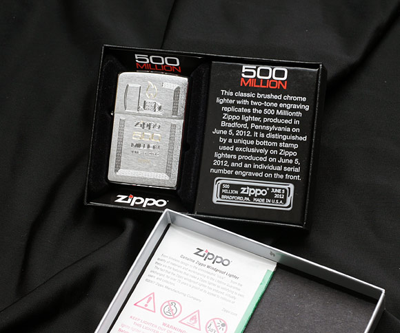 ไฟแช็ค Zippo แท้ "Zippo lighter 500 million Replica Edition"แท้นำเข้า 100%