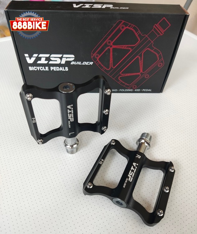 บันไดจักรยาน VISP P-12 ALLOY PEDALS, DU-BEARING สีดำ เบา ลื่นสุดๆ