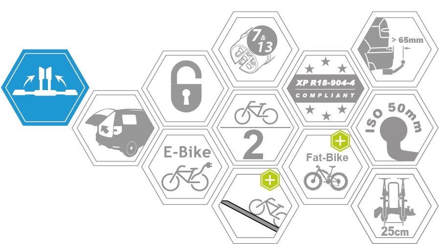 แร็คบรรทุกจักรยาน BUZZRACK SCORPION Car Bike Rackแร็กจักรยาน ติด Tow Ball บรรทุก 2 คัน มีฐานรองล้อ พับเก็บได้