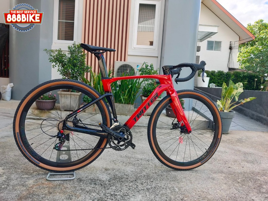 เสือหมอบ Twitter Gravel V2 24 เฟรมคาร์บอน ซ่อนสาย เกียร์ RETROSPEC 2*12 สปีด ล้อ 700C ปี 2022