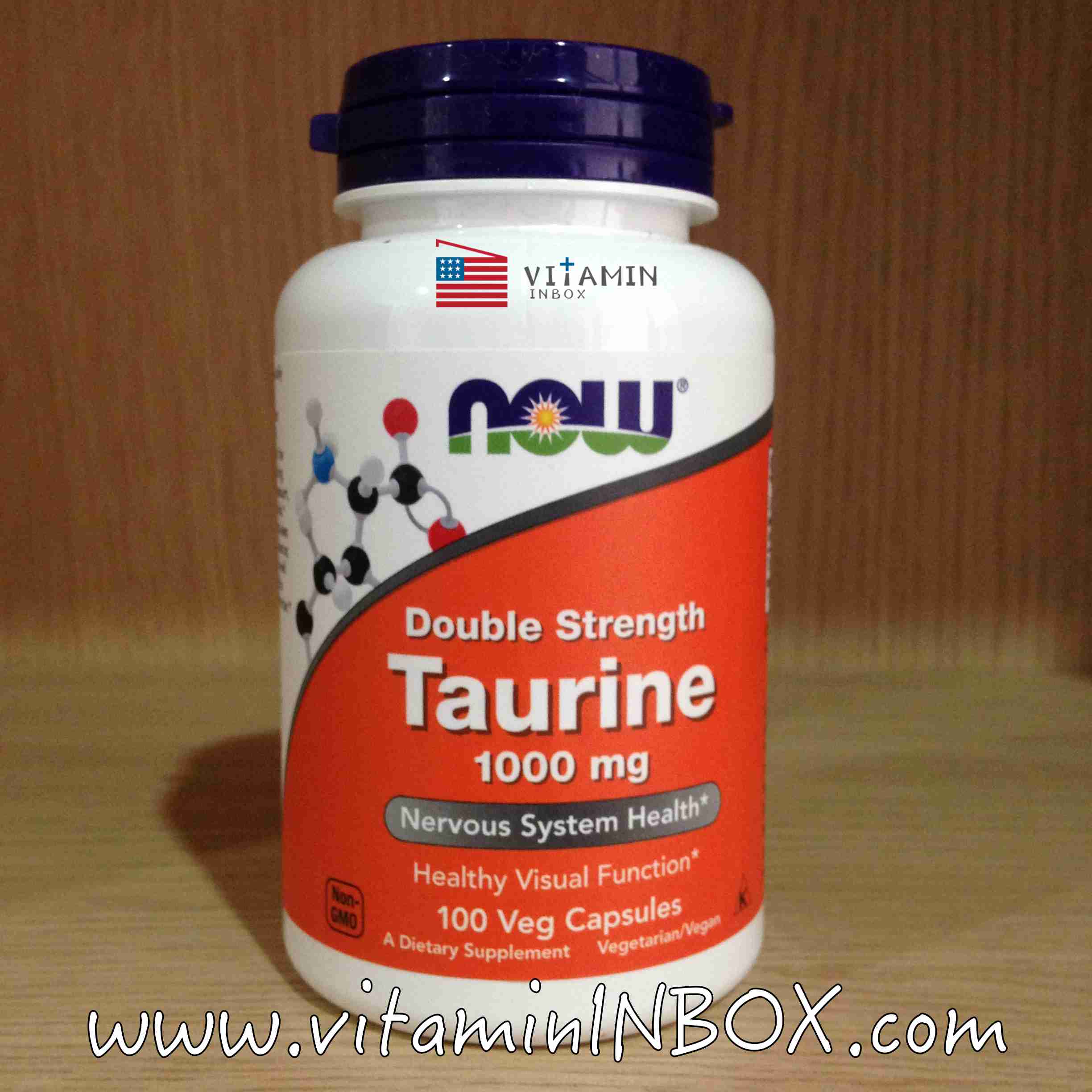 Now Foods, Taurine, Double Strength, 1000 mg, 100 Capsules