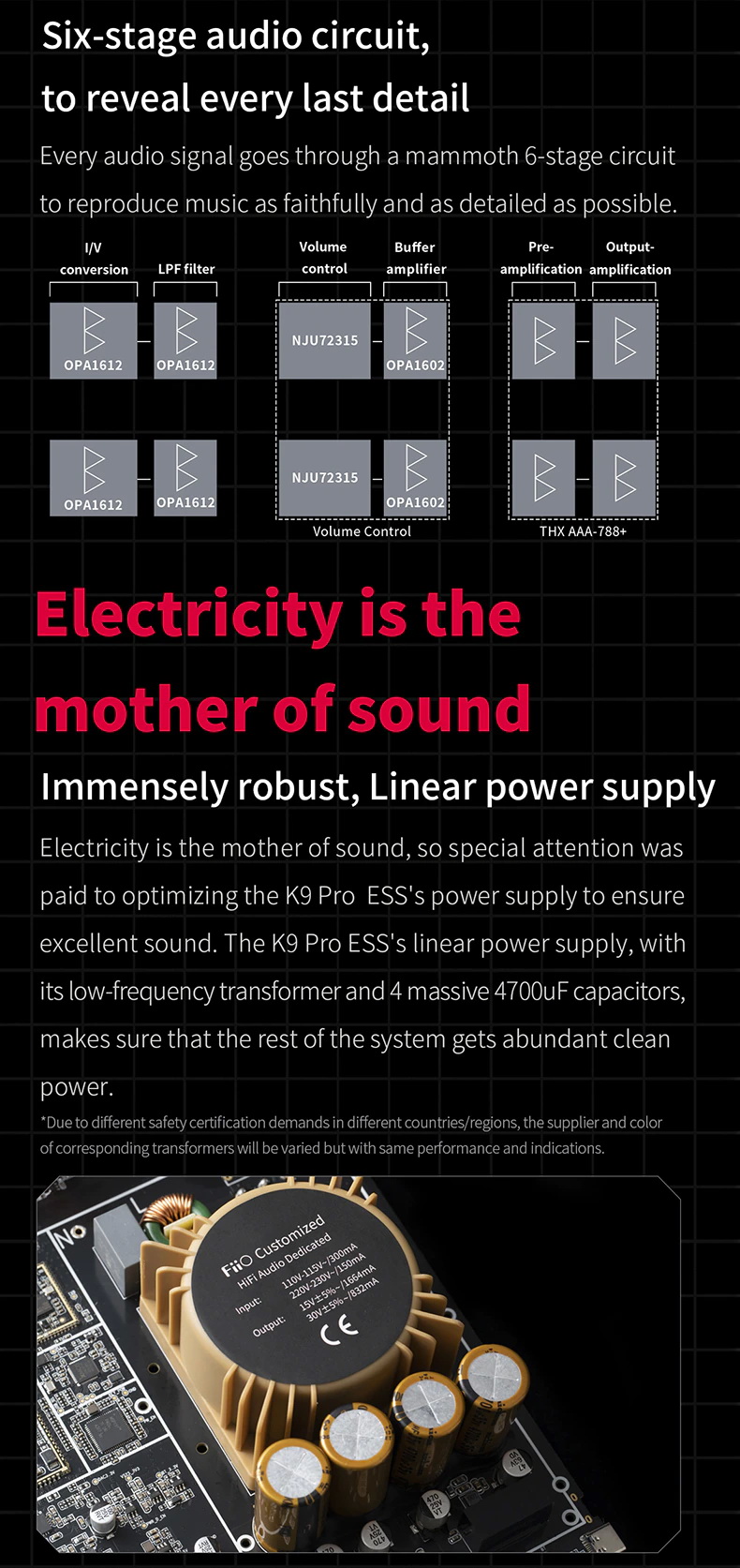 FiiO K9 PRO DAC/AMP ตั้งโต๊ะ เรือธง DAC ESS ES9038PRO x2, AMP THX AAA 788+ รองรับ MQA, LDAC, Dual Hi-Res ประกันศูนย์ไทย