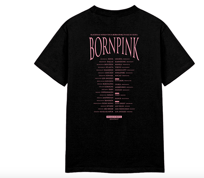 PRE. เสื้อยืด #BLACKPINK BORN PINK T-SHIRT TYPE 1 สีขาว (เข้าไทยกลาง ธค.เป็นต้นไป)