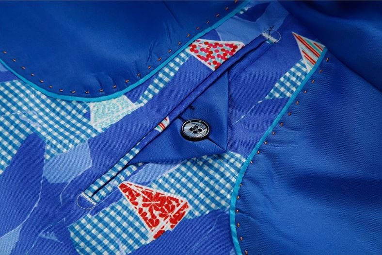 Pre-order เสื้อสูทชายแฟชั่น ลายกราฟฟิก สีสดใส ** เฉพาะเสื้อ**