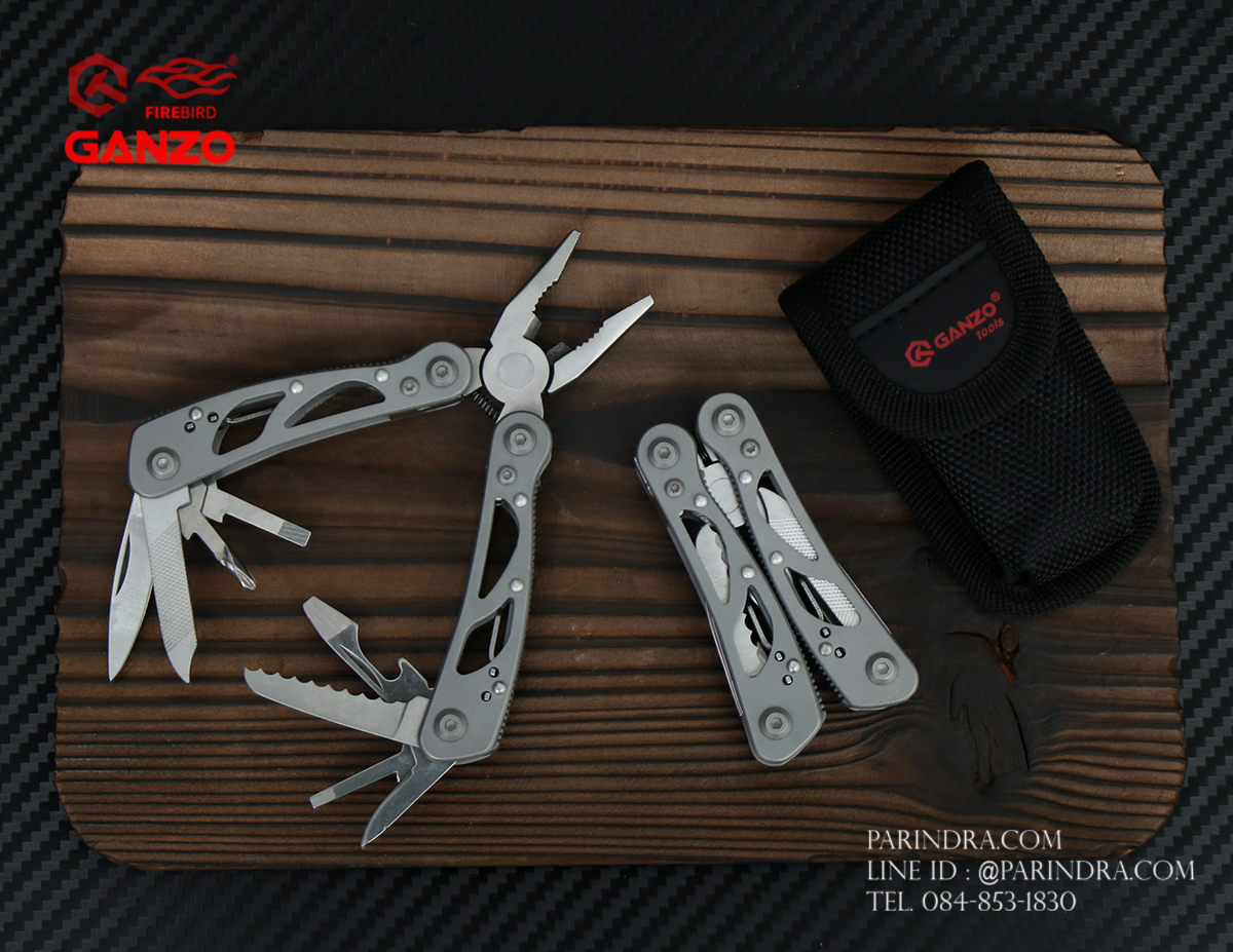 คีมอเนกประสงค์ Multi-Tools Ganzo รุ่น G104S สีเงินไทเทเนี่ยม ของแท้ 100%