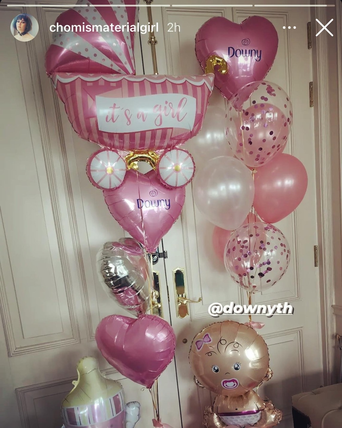ลูกโป่ง Welcome Baby Girl พร้อม ช่อลูกโป่งฟอยล์หัวใจ 18" 1 ช่อ,ช่อลูกโป่งฟอยล์รถเข็ญใหญ่ 1 ช่อ พร้อมตกแต่ง ฟอยล์เด็ก ตั้งฐาน 1 ชิ้น,ฟอยล์ขวดนม ตั้งฐาน 1 ชิ้น สามารถเปลี่ยนสีลูกโป่ง/เปลี่ยนข้อความ/เปลี่ยนสี-ฟอยล์ตกแต่งได้