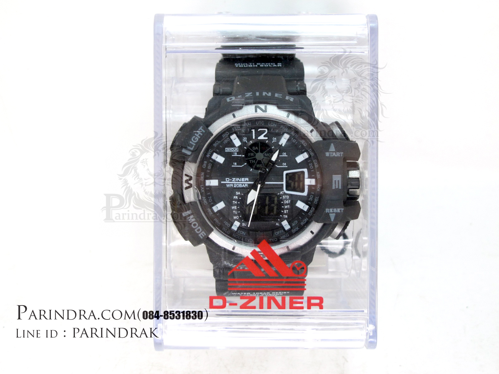 นาฬิกา D-ZINER ขอบเข็มทิศสีเงิน