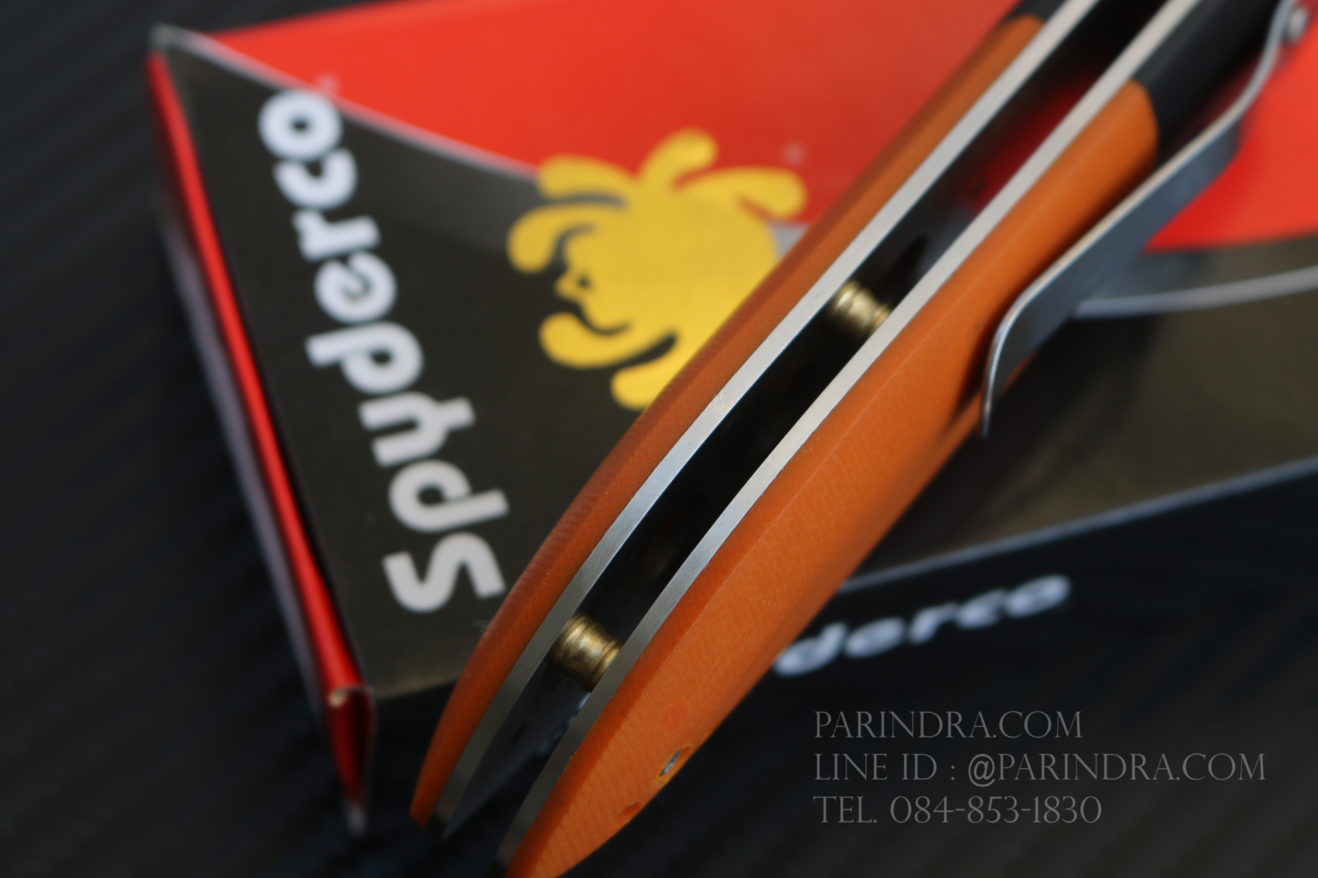 มีดพับ Spyderco Rubicon Pin II (2) ด้ามสีส้ม ทนถึกสุดใจ คมกริบ ขนาด 8 นิ้ว (OEM) A+