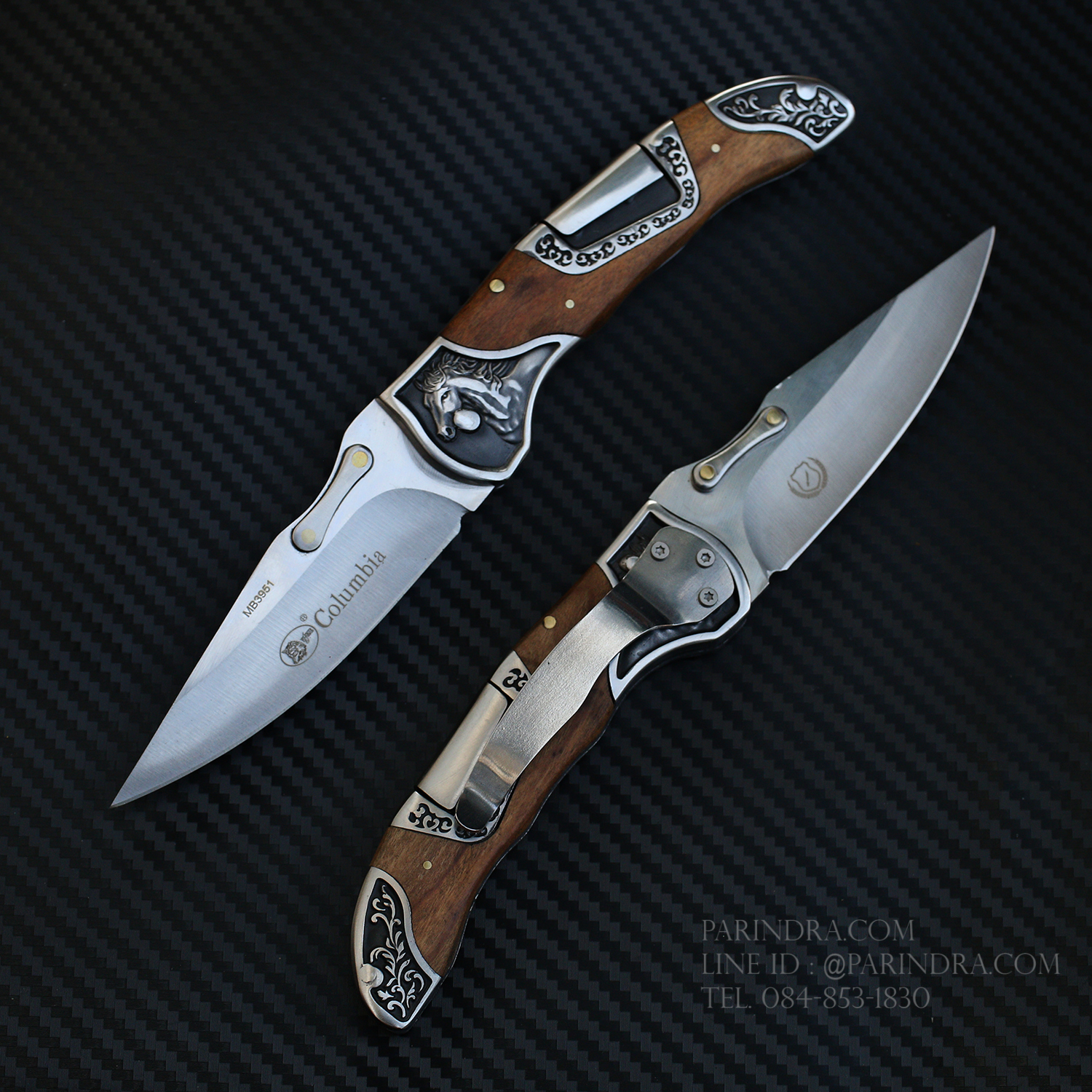 มีดพับ Columbia MB3951 รูปทรงสวย ด้ามไม้คลาสสิก