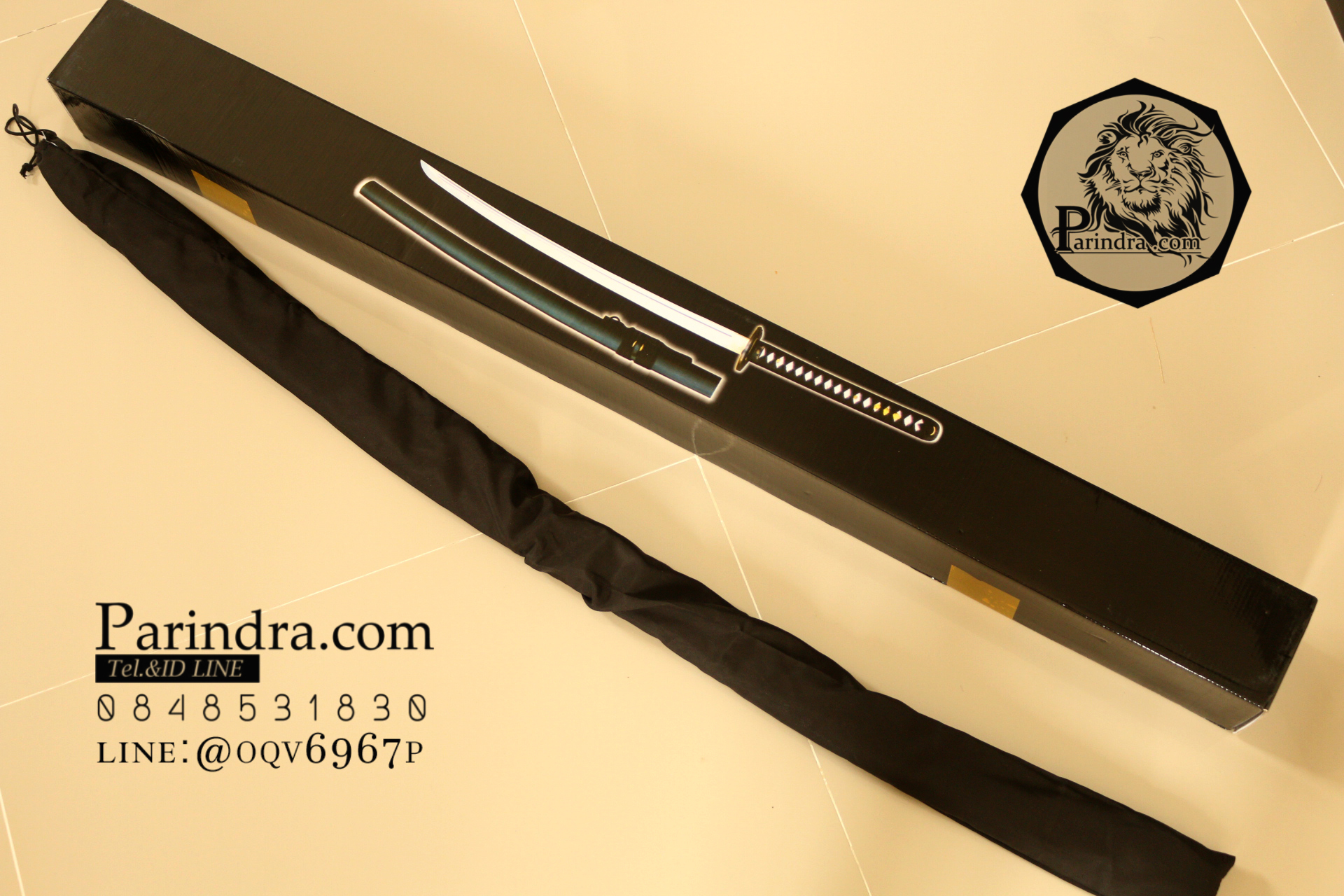 ขายดาบซามูไร คาตะนะ Katana ไว้ฝึกฟันดาบ แข็งแรงทนทาน ปลอกลายเนื้อไม้ขัดมัน