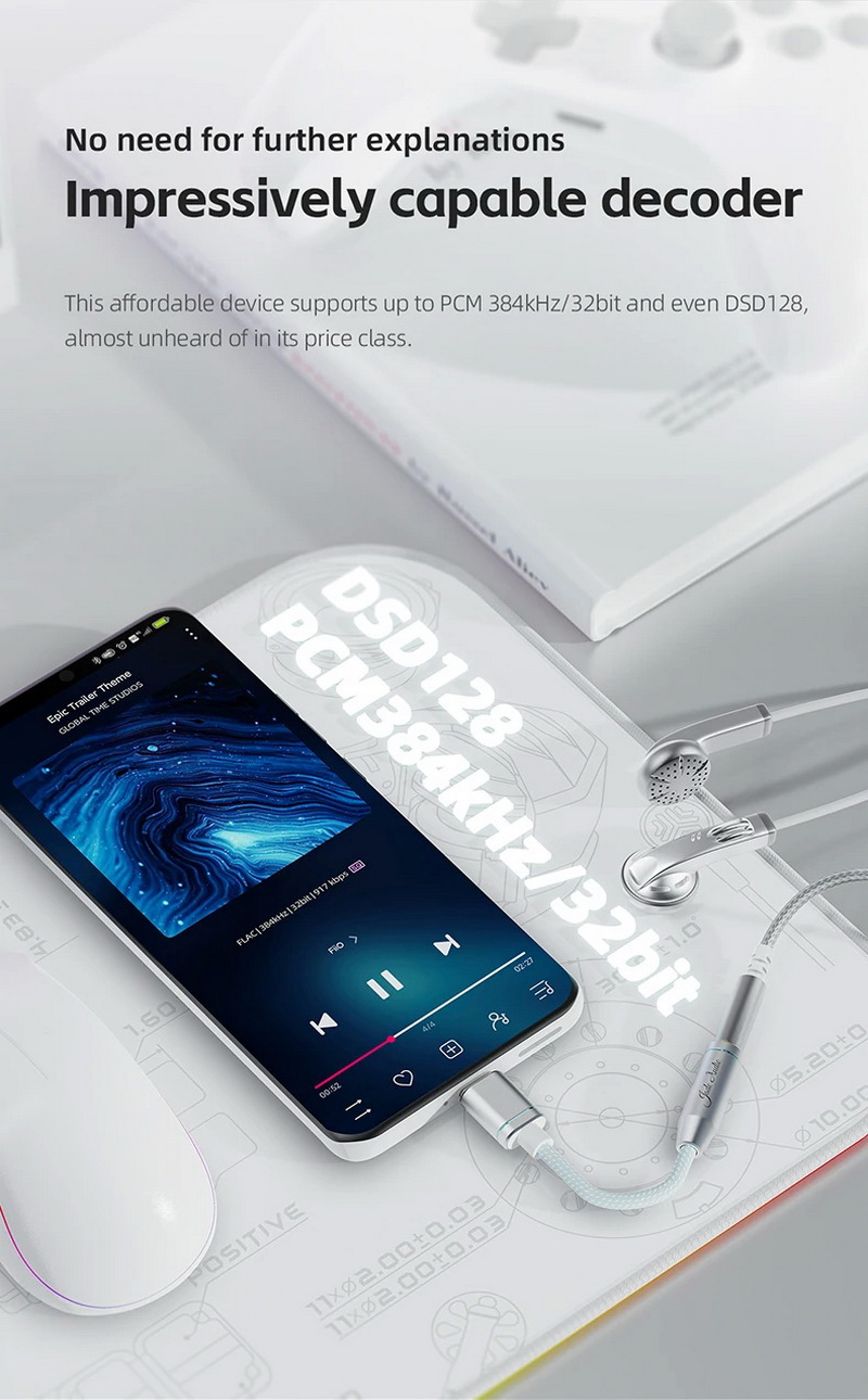 FiiO JadeAudioJA11 DAC/AMP หางหนู รองรับ 32bit/384kHz, DSD128, Hi-Res ประกันศูนย์ไทย