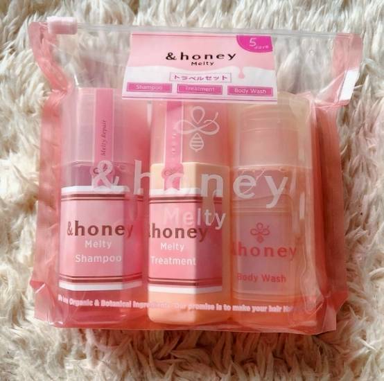 ✨ แอนด์ฮันนี่แชมพู &Honey Melty Travel Mini Set (3 ชิ้น) Shampoo + Treatment + Body Wash ✨