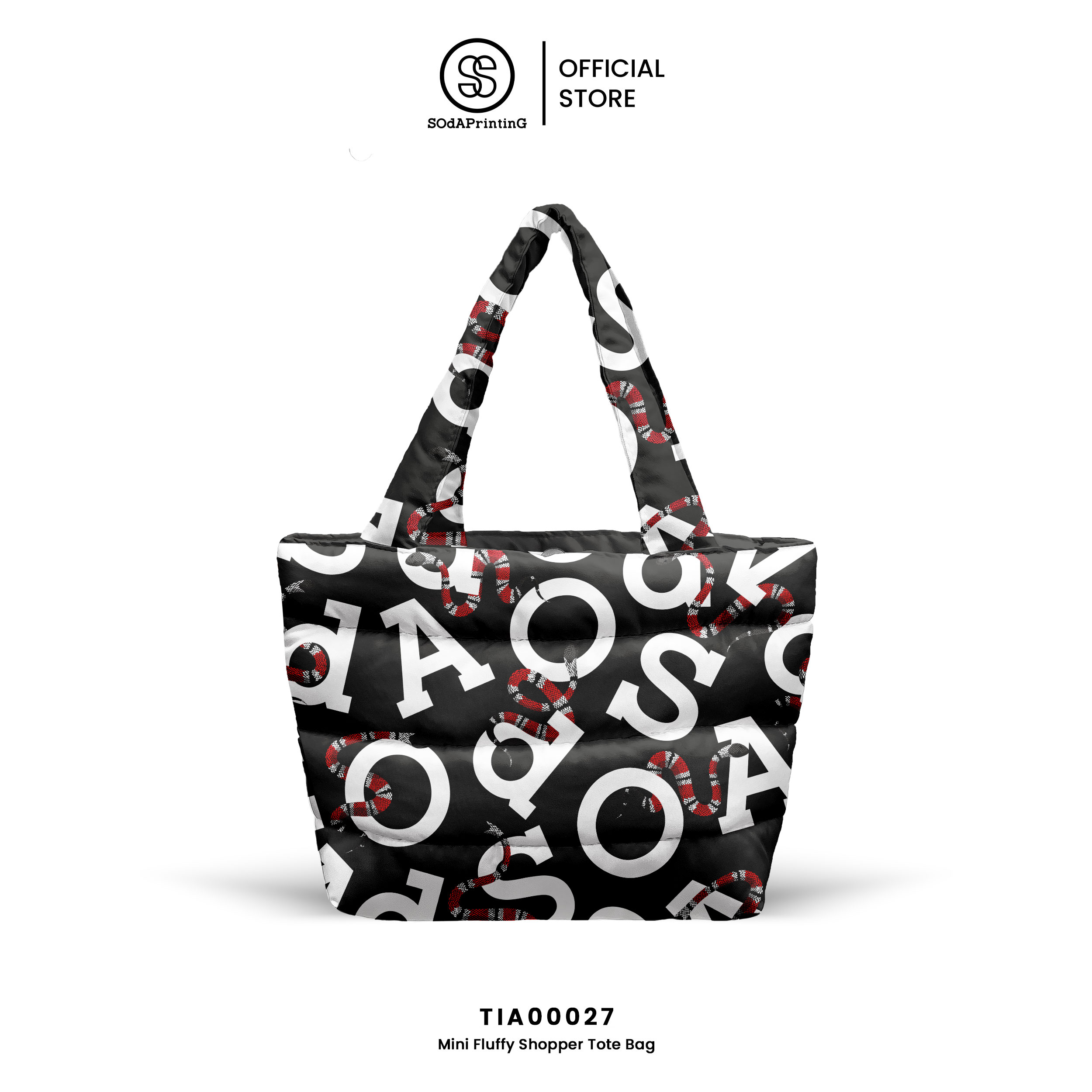 กระเป๋า Fluffy Shopper Tote Bag SNAKES Collection🐍 รหัส TIA00026 #SOdAPrintinG