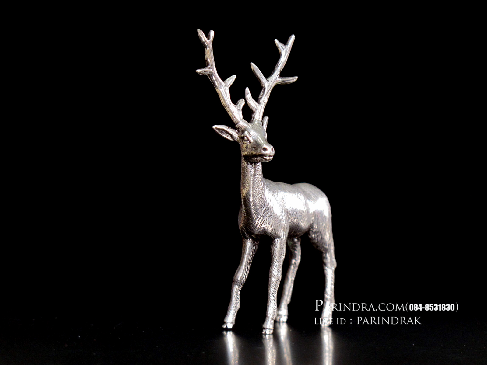 รูปหล่อรูปกวางไทยจากโลหะ Pewter งานฝีมือคนไทย 100% (สวยมากๆคล้ายเนื้อเงินแท้)