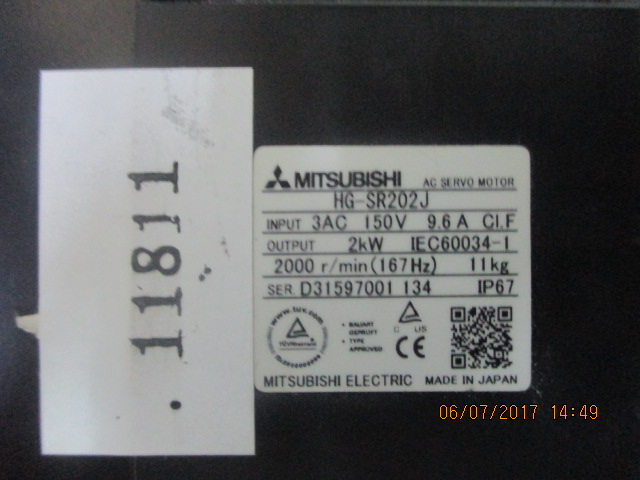 SERVO MOTOR “ MITSUBISHI ” รุ่น HC-SR202J