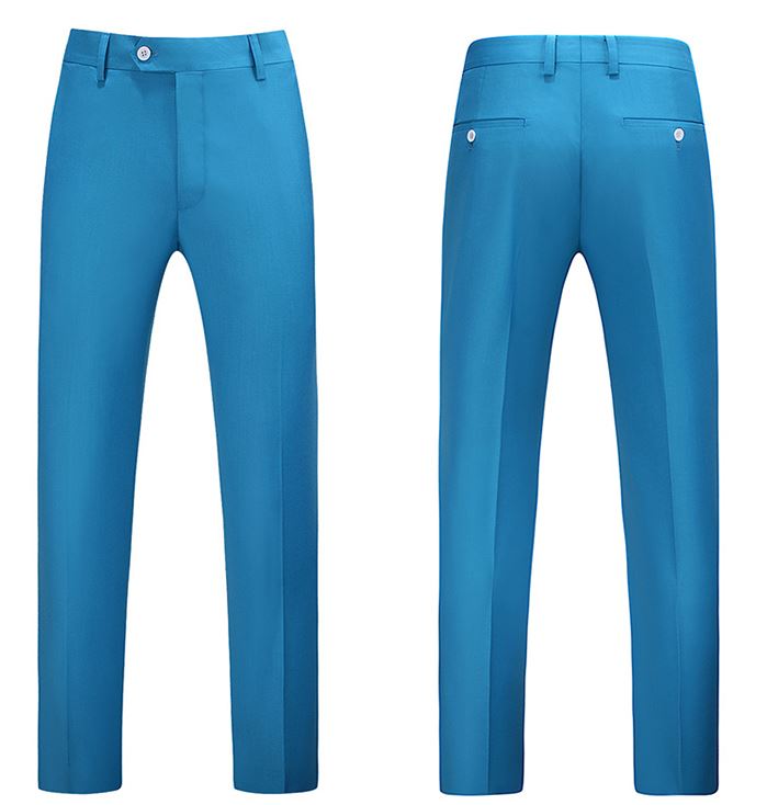 Pre-order ชุดสูทชาย สีฟ้าน้ำทะเล สไตล์เกาหลี พร้อมเสื้อกั๊ก