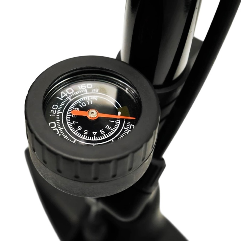 สูบจักรยานแบบตั้งพื้น VISP BUILDER รุ่น VP0001 FLOOR PUMP ถังและลูกสูบทำจากเหล็กทนทาน ด้ามจับและฐานทำจากวัสดุคอมโพสิต