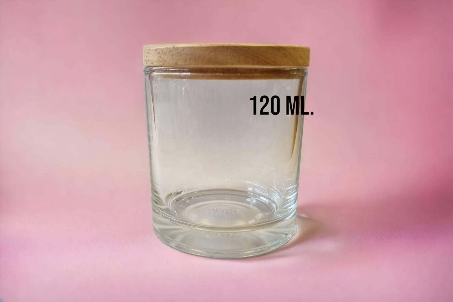 แก้วใส ขนาด 4.2 oz. (120 ml.) พร้อมฝาไม้