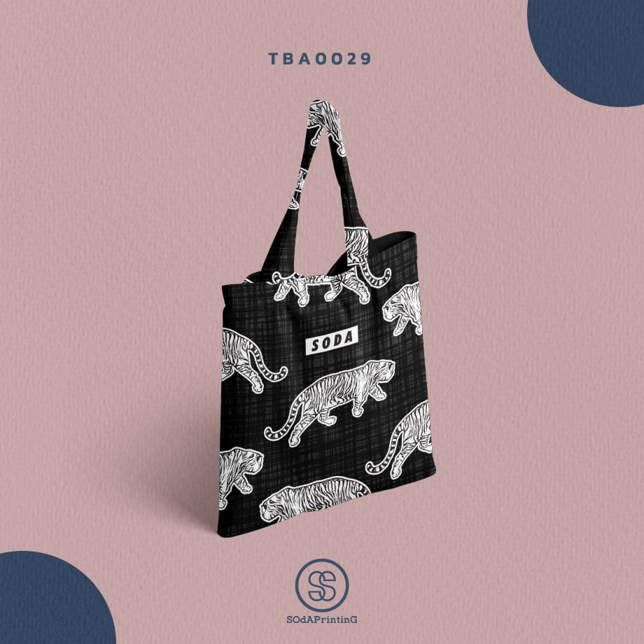 กระเป๋าผ้าแคนวาส พิมพ์ลาย Tiger TBA0029 #SOdABag #SOdAPrintinG #กระเป๋า #กระเป๋าผ้า
