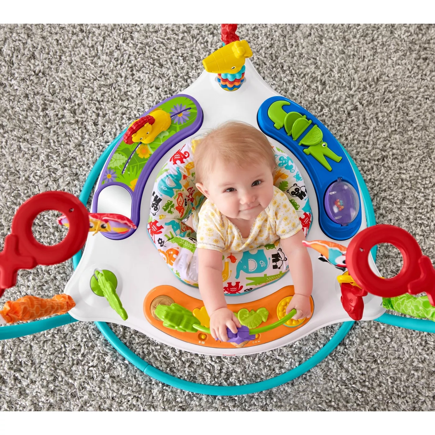 Fisher-Price Animal Activity Jumperoo จั้มเปอร์ รุ่นใหม่ พับเก็บได้ ของเล่นเด็ก ของเล่นเสริมพัฒนาการ ของเล่นเสริมทักษะ ยอดฮิตที่ทุกๆบ้านต้องมี