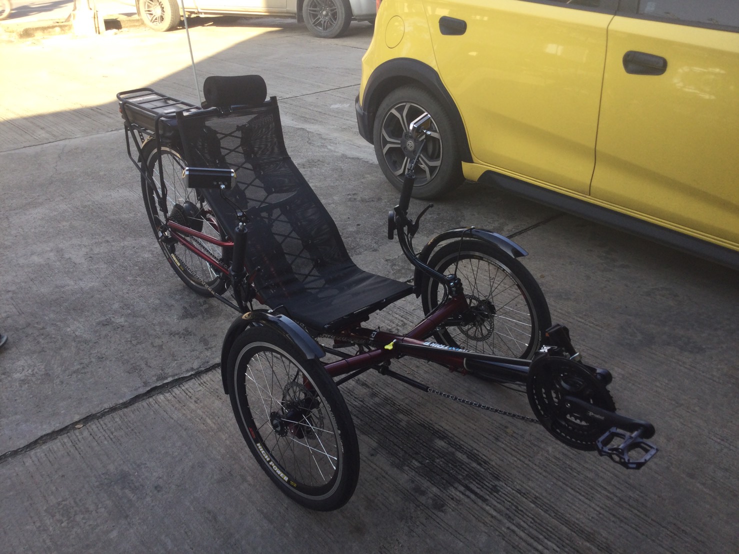 MOTRIKE Recumbent ELECTRIC Bicycle Trikes BIKE, 3*7speeds, Seat Folding 3 wheel, M-009E 250w, MY2024