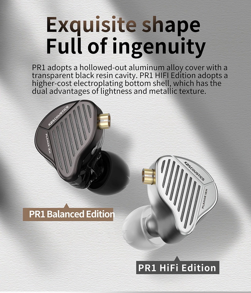 KZ PR1 หูฟังไดรเวอร์ PLANAR หูฟัง IEMs ประกันศูนย์ไทย