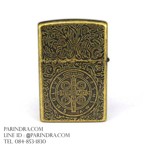 ไฟแช็กน้ำมัน ZORRO Lighter ทองเหลืองทั้งตัว Constantine