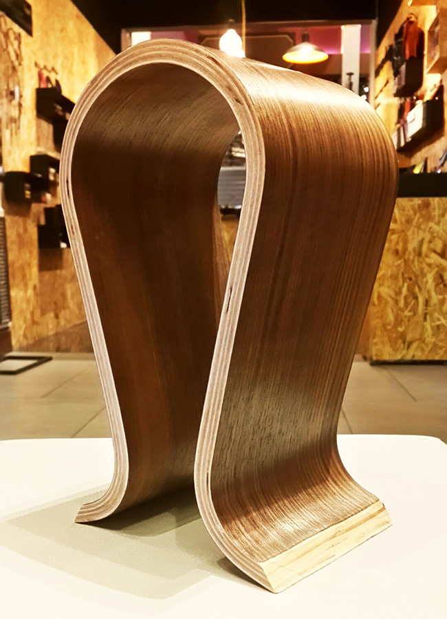 ขาตั้งหูฟัง Headphone Stand แท่นวางหูฟัง แบบไม้ดัดโค้ง ทำจากไม้ Wood