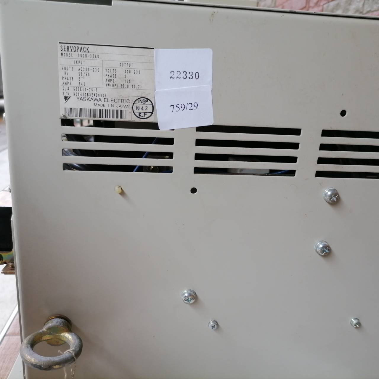 SGDB-3ZAD SERVO DRIVE “ YASKAWA ”