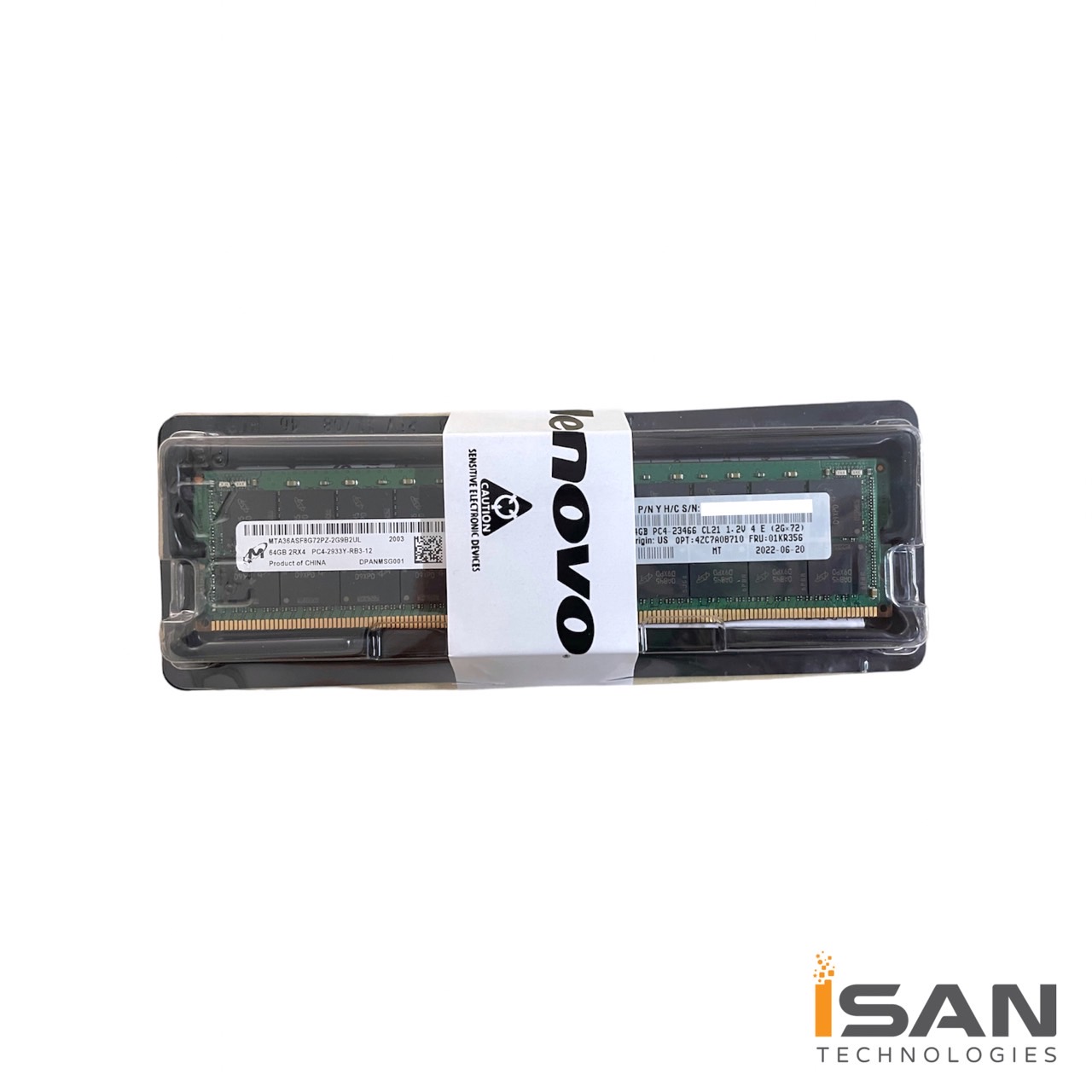 4ZC7A08710, 01KR356 Lenovo ThinkSystem 64GB TruDDR4 2933MHz (2Rx4 1.2V) RDIMM