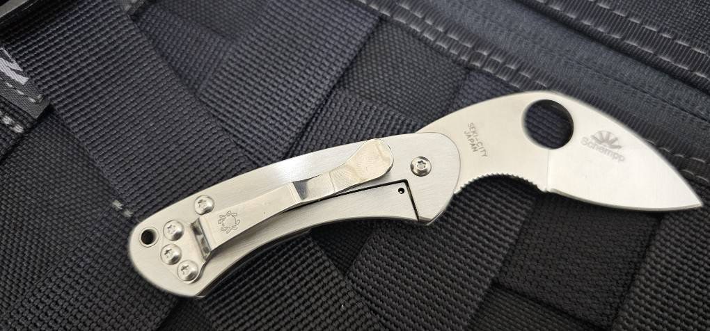 Spyderco Balance R.I.L. Knife Blue Peel-Ply G-10 (2" Satin CPM SPY 27)