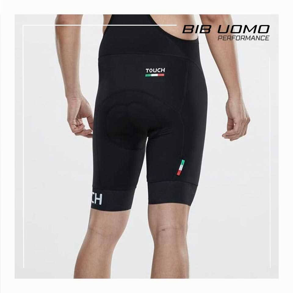 กางเกงเอี้ยมขาสั้น กางเก่งปั่นจักรยาน Touch UOMO BIB SHORT Cycling Short มีไซส์ XS/S/M/L/XL