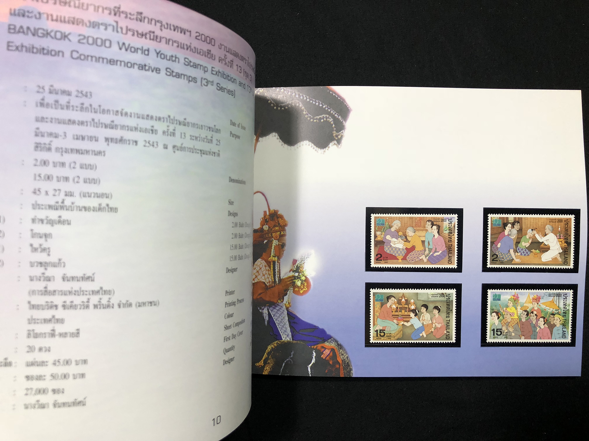 สมุดตราไปรษณียากรไทย ประจำปี 2543