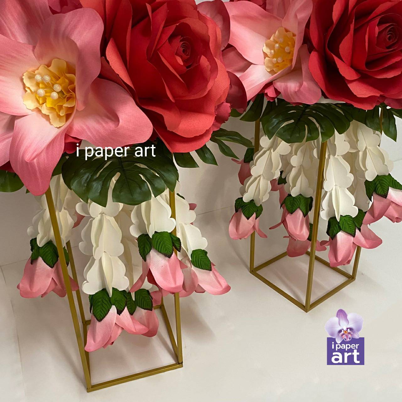 พุ่มสักการะ-แท่นมาลัยใหญ่ สินค้าไทย งานปราณีต | ประดับสถานที่ พิธีการ | สูง 140 ซม. กว้าง 60 ซม.