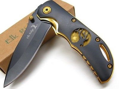 มีดพับ Elk Ridge #ER-134 GOLD & BLACK ของแท้