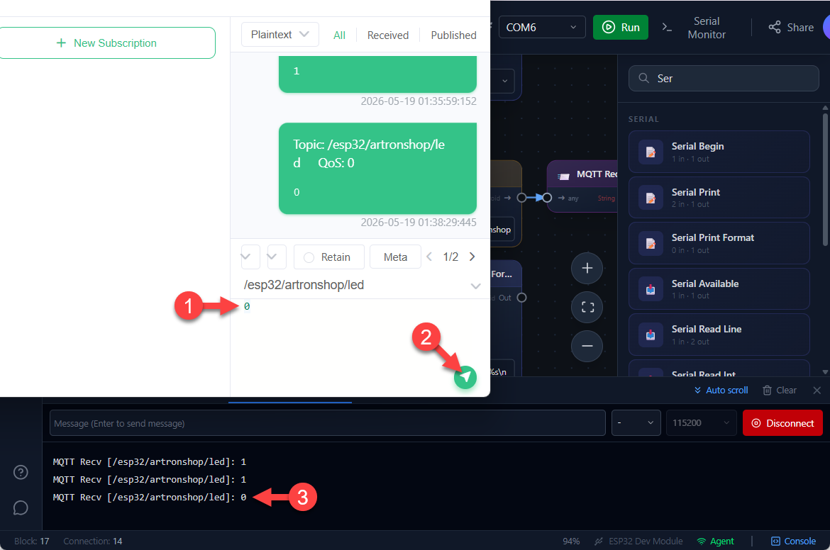 FlowCode x MQTT : การรับ-ส่งข้อมูลผ่าน MQTT ด้วย ESP32 เขียนโค้ดแบบ ...