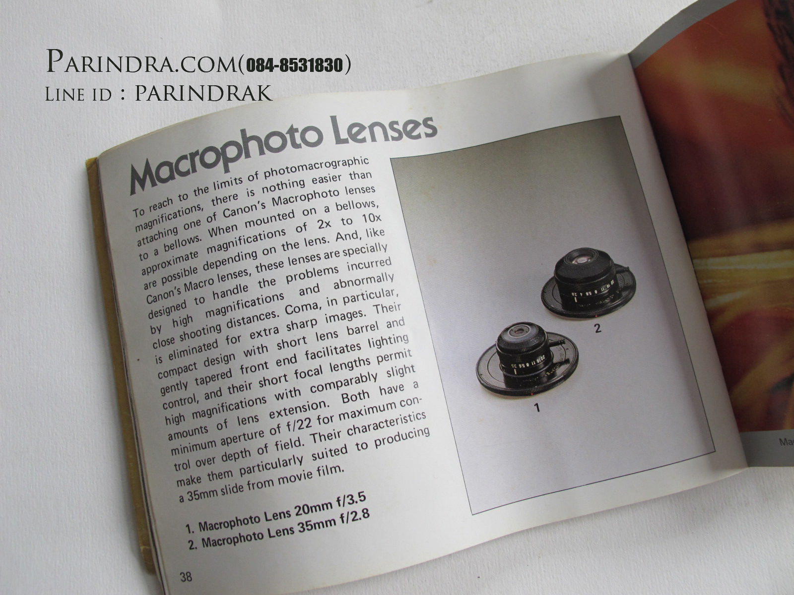 หนังสือ Canon Interchangeable Lenses หนังสือของเลนส์ยุคฟิล์ม PRINTED IN JAPAN (หายาก)