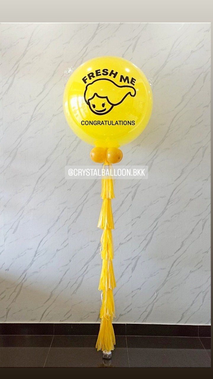 ลูกโป่ง เปิดร้าน ลูกโป่งยาง ขนาด 36" สีเหลือง พร้อมตกแต่ง สามารถเปลี่ยนสีลูกโป่ง/เปลี่ยนข้อความ/เปลี่ยนขนาดได้