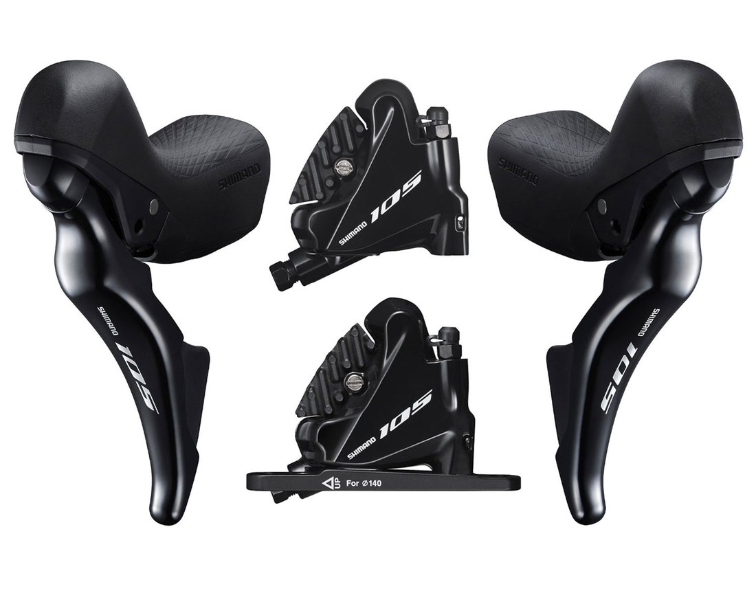 ชุดดิสเบลค 105 ประกอบเสร็จ, ST-R7025/BR-R7070, หน้า/หลัง, 1000/1700MM (รุ่นมือเล็ก)