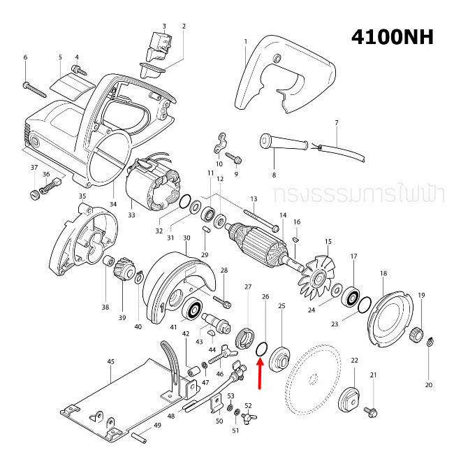 โอริง เครื่องตัดคอนกรีต Makita มากีต้า 4100NB [#32], 4100NH [#26] Pn.213255-0 (แท้) ##