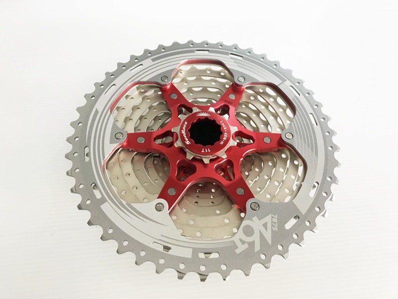 สเตอร์ SUNRACE ,CSMX8 MS 11-Speed Wide-Ratio Cassette,11-46T (แกนดำ)