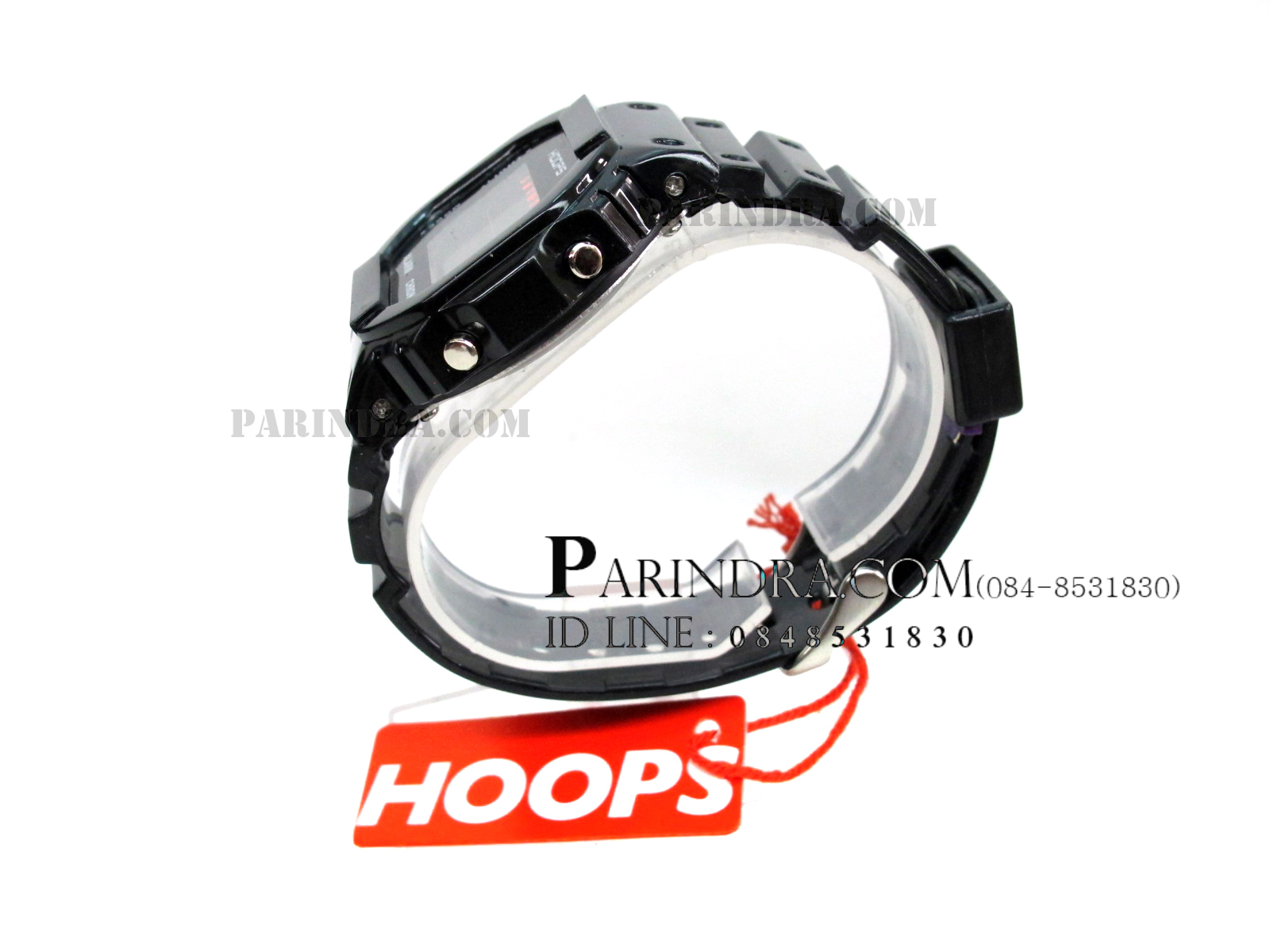 นาฬิกา Hoops ระบบดิจิตอล สีดำทึบ