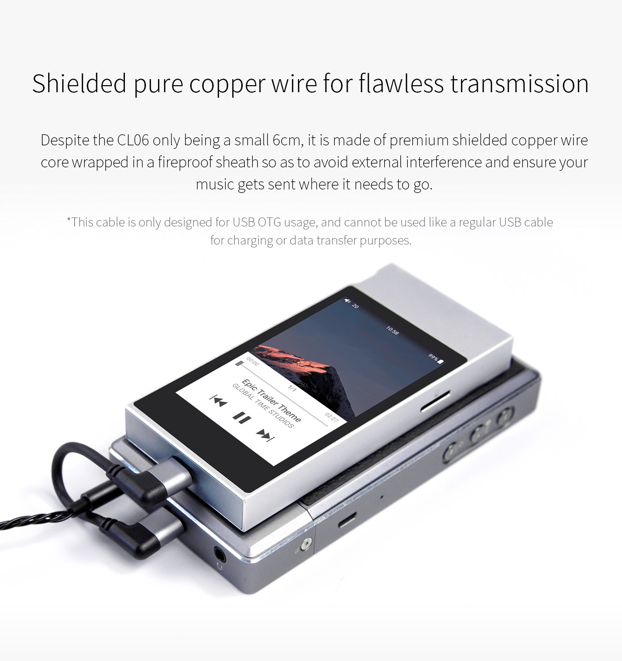 ขาย FiiO CL06 สายแปลง USB Type C เป็น micro USB