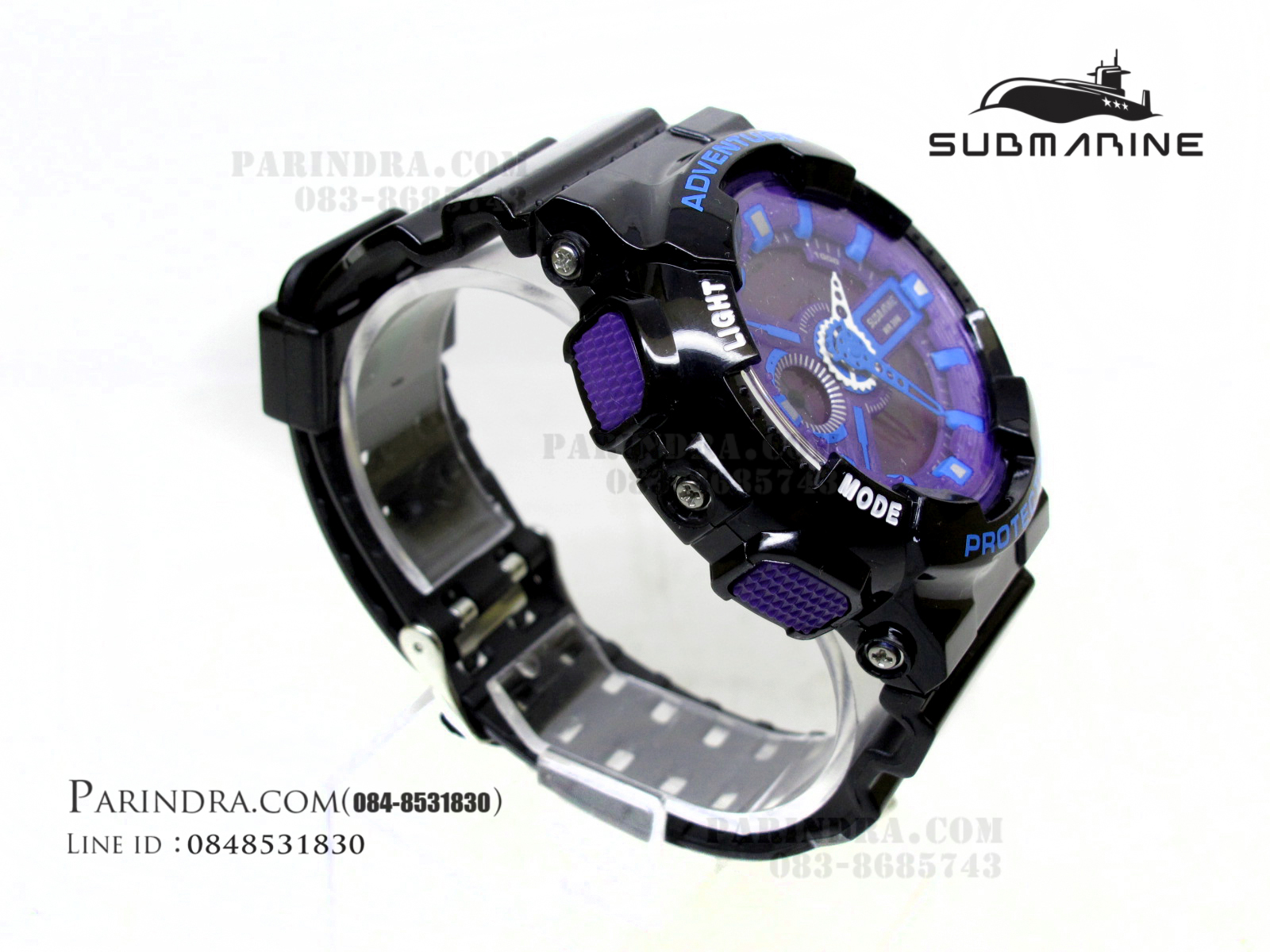 นาฬิกา US submarine Adventure Protector รุ่น TP3163M หน้าปัดสีม่วง-ฟ้า