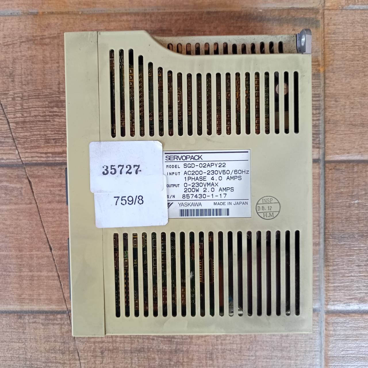 SGD-02APY22 SERVO DRIVE " YASKAWA "